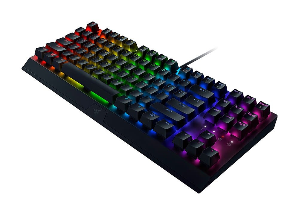 Razer Black Widow V3 TKL Wired Mechanical Gaming Yellow Linear Switch ...