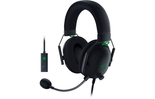 Razer BlackShark V2 Wired  3.5mm AND USB-A CONNECTION THX Spacial  Audio Gaming Headset for PC, PS4, PS5, Switch, Xbox One, Series X|S - Black