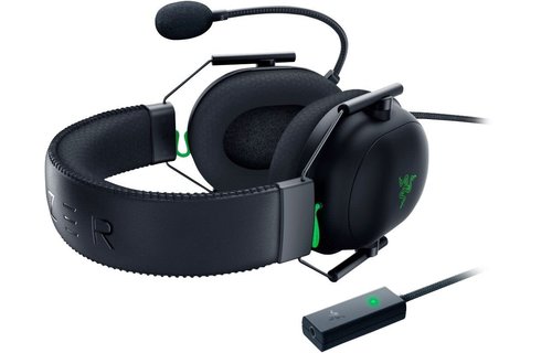 Razer BlackShark V2 Wired  3.5mm AND USB-A CONNECTION THX Spacial  Audio Gaming Headset for PC, PS4, PS5, Switch, Xbox One, Series X|S - Black
