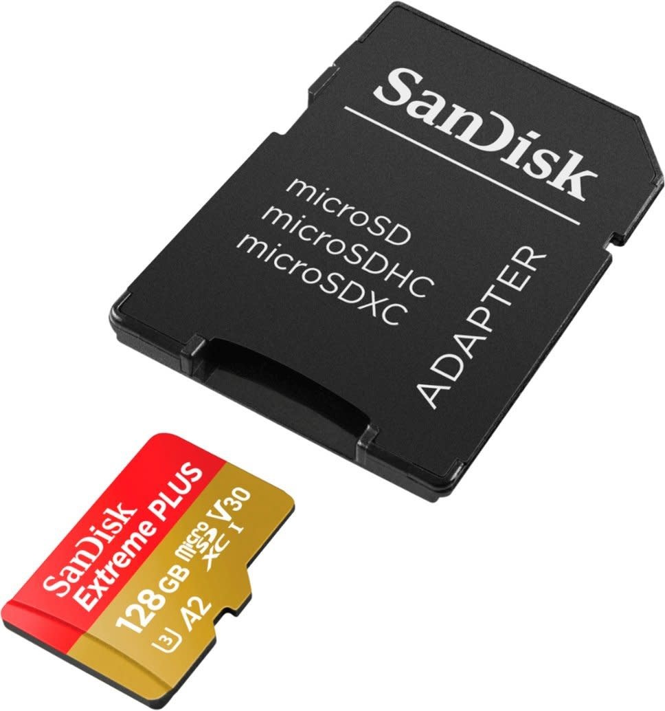 SanDisk 128GB Extreme UHS-I microSDHC (V30) Memory Card with SD Adapter