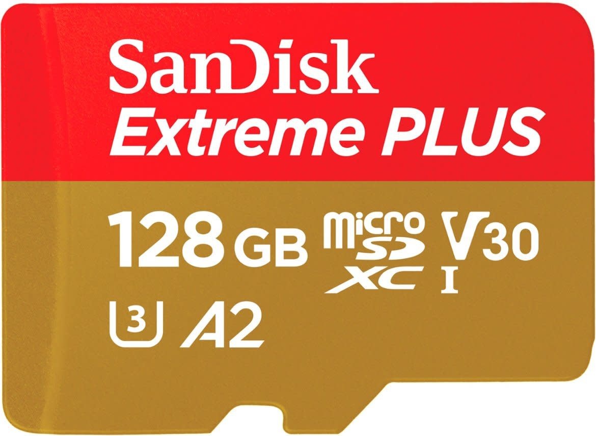 SanDisk 128GB Extreme Pro UHS-I microSDXC (V30) Memory Card with SD Adapter
