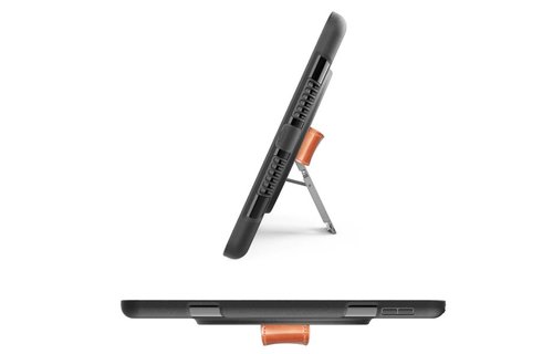 Trent Gladius iPad case for iPad 10.2” 9/8/7th gen - Black with leather strap