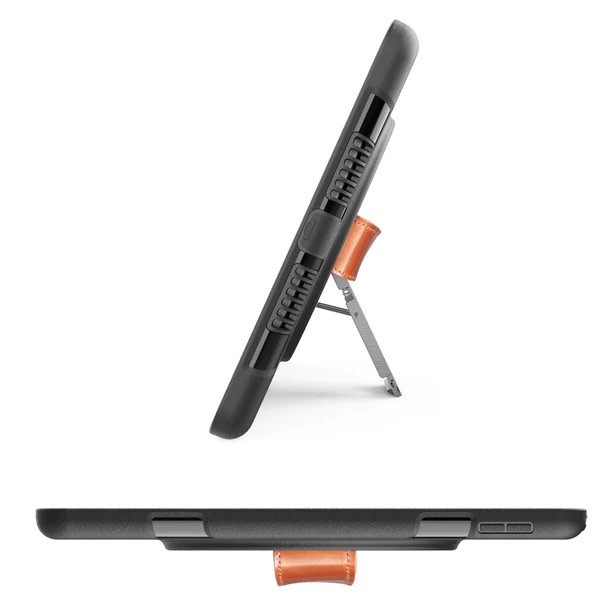 Trent Gladius iPad case for iPad 10.2” 9/8/7th gen - Black with leather strap