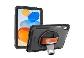 Trent Gladius iPad case for iPad 10.9” 10th gen & A16 - Black with leather strap