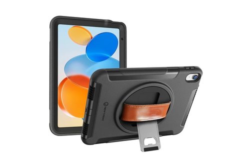 Trent Gladius iPad case for iPad 10.9” 10th gen & A16 - Black with leather strap