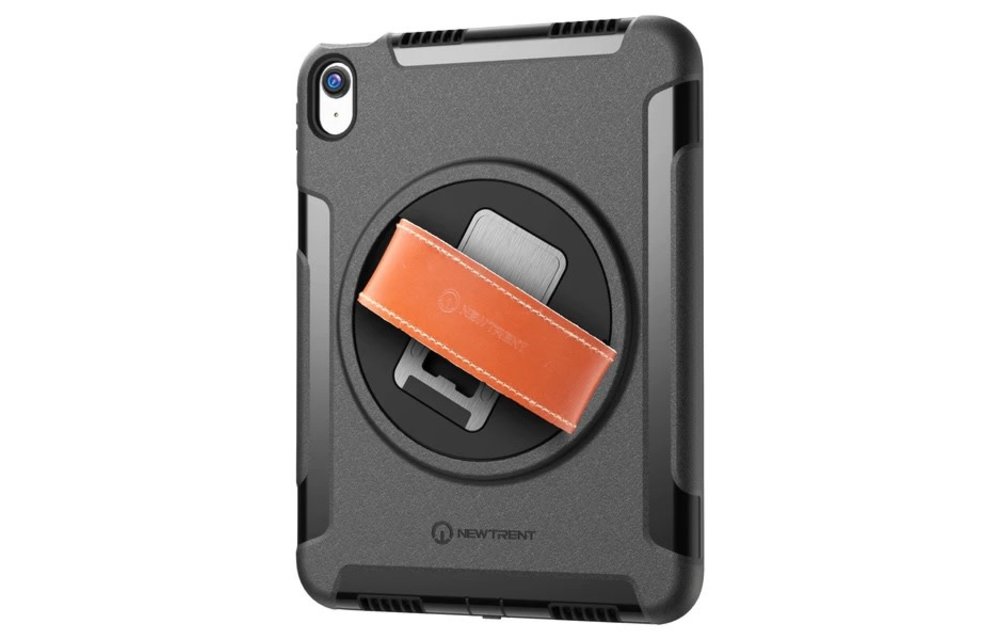 Trent Gladius iPad case for iPad 10.9” 10th gen & A16 - Black with leather strap