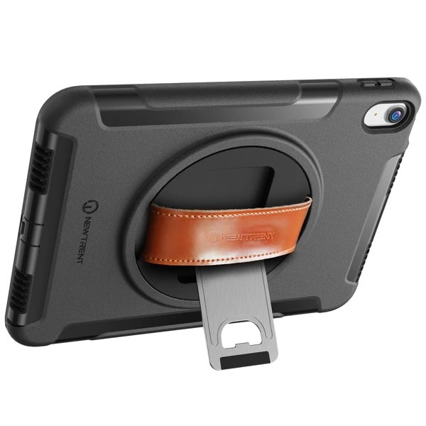 Trent Gladius iPad case for iPad 10.9” 10th gen & A16 - Black with leather strap