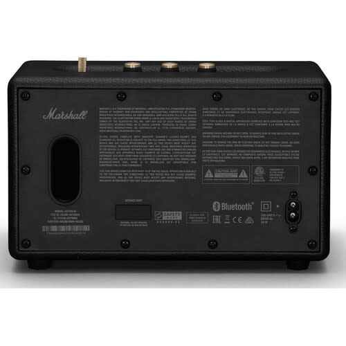 Marshall Acton III Bluetooth Speaker 120/230V US Adapter - Black