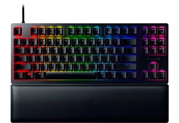 Razer Huntsman V2 Tenkeyless Wired Optical Purple Clicky Switch Gaming Keyboard with Chroma RGB Backlighting - Black