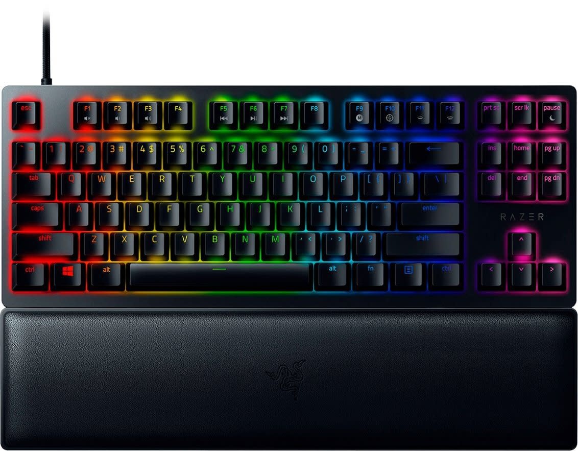 Razer Huntsman V2 Tenkeyless Wired Optical Purple Clicky Switch Gaming Keyboard with Chroma RGB Backlighting - Black