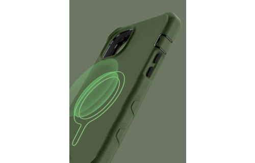 ItSkins Vault Solid Case with MagSafe for iPhone 14/13 - Olive Green