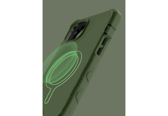 ItSkins Vault Solid Case with MagSafe for iPhone 14/13 - Olive Green