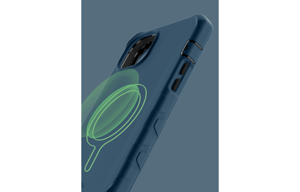 ItSkins Vault Solid Case with MagSafe for iPhone 14/13 - Navy Blue