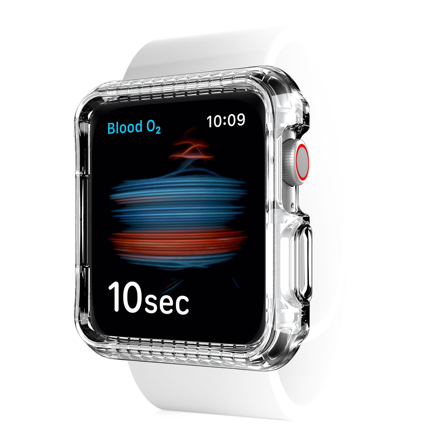 Itskins Spectrum Clear Antimicrobial Case for Apple Watch Series 41mm/40mm 8/7/6/SE/5/4 - Clear