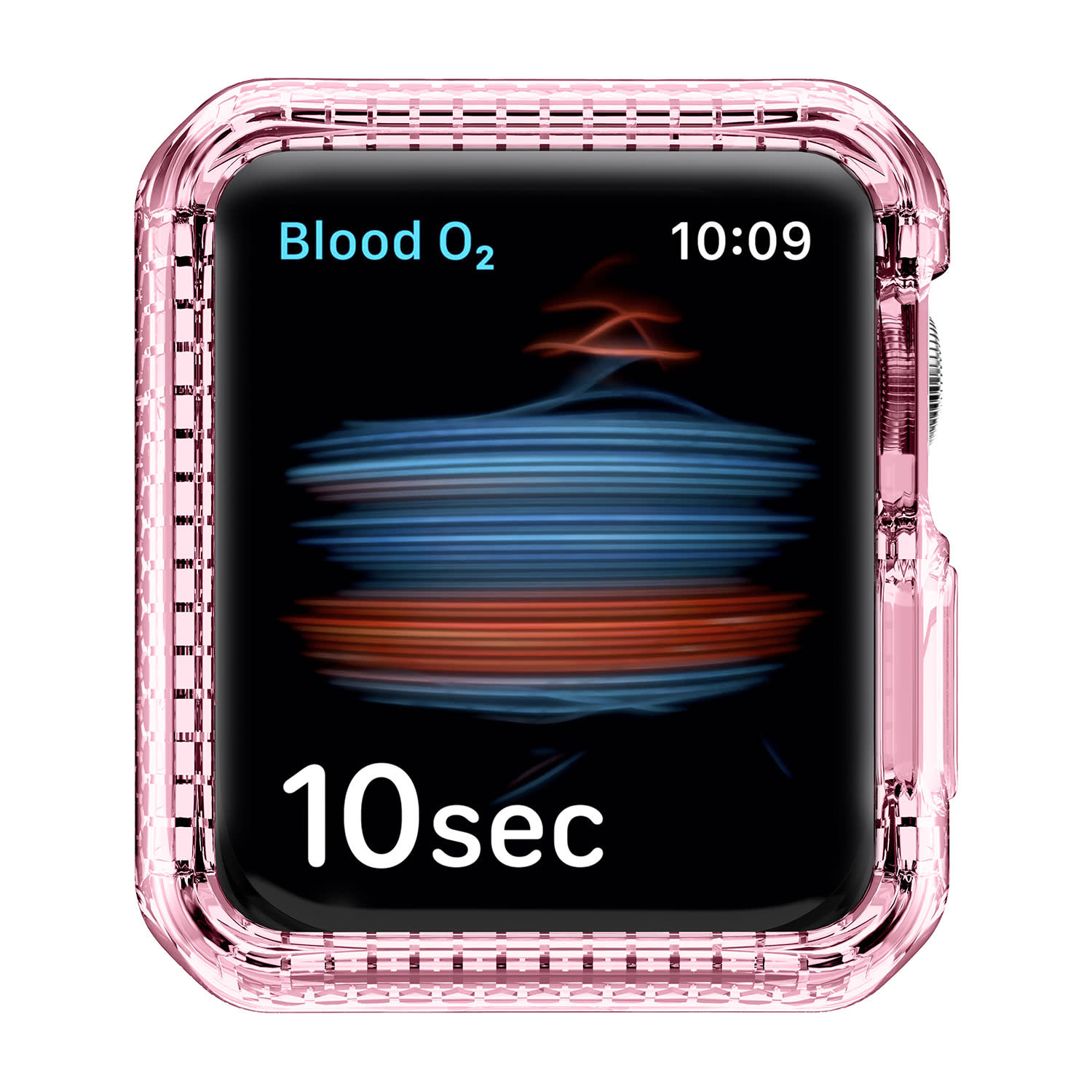 Itskins Spectrum Clear Antimicrobial Case for Apple Watch Series 45/44mm 8/76/SE/5/4 - Light Pink