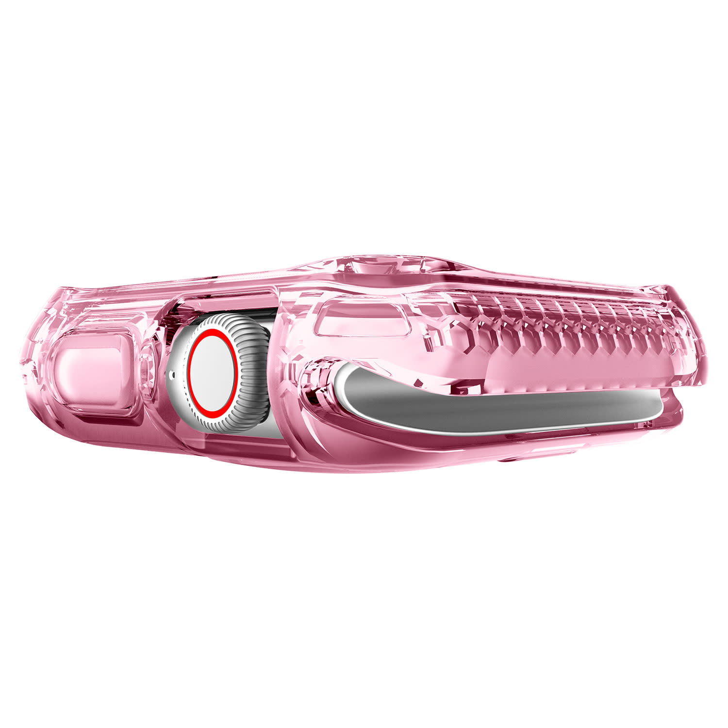 Itskins Spectrum Clear Antimicrobial Case for Apple Watch Series 45/44mm 8/76/SE/5/4 - Light Pink