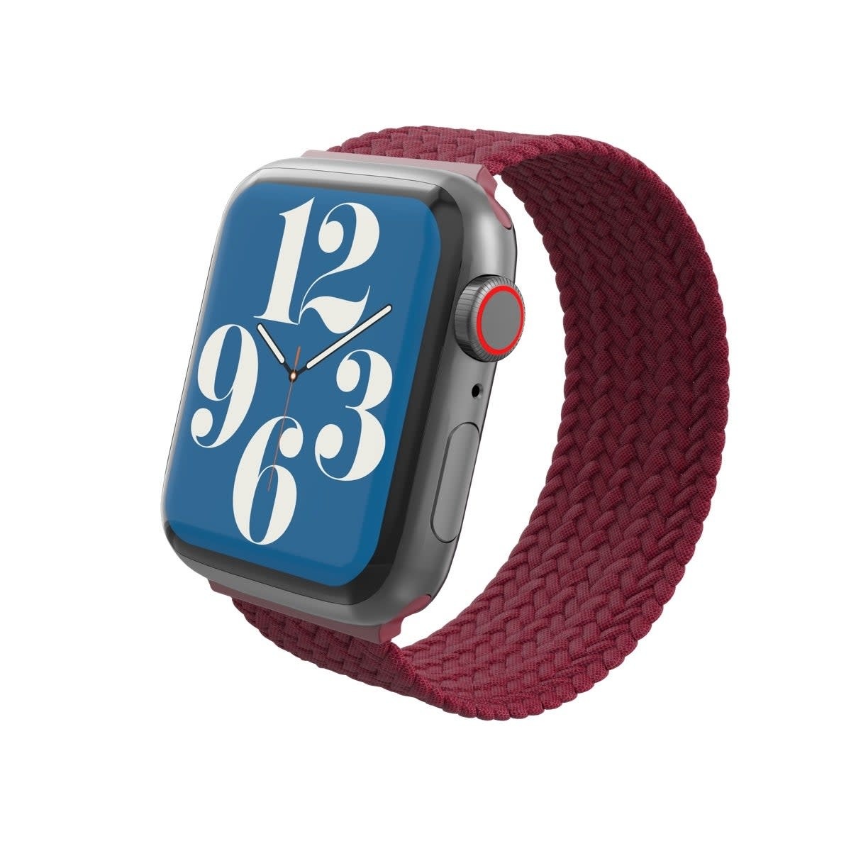 Gear4 Braided Nylon Band for Apple Watch 38/40/41/42 (series 10 ONLY) mm Medium (fits 150-165mm wrists) Wine Red WSL