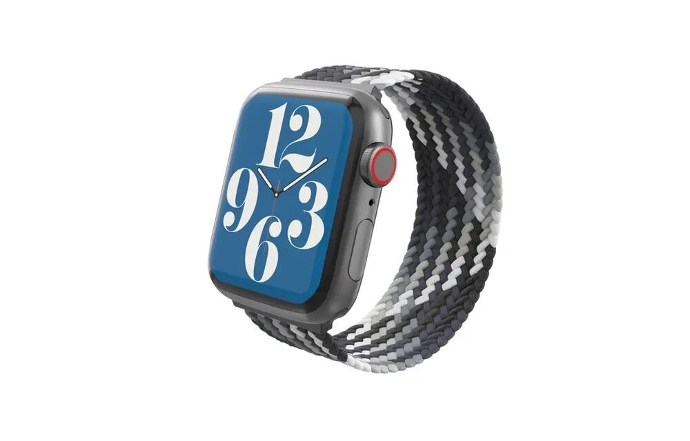 Gear4 Braided Nylon Band for Apple Watch 44/45/46/49mm Medium (fits 175-190mm wrists) Storm WSL