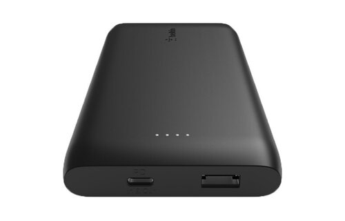 Belkin BOOST↑CHARGE™ Multi-Port Power Bank (1 x USB-C 18W/1 xUSB-A 12W) (10,000 mAh, Black) w/USB-C to USB-C cable