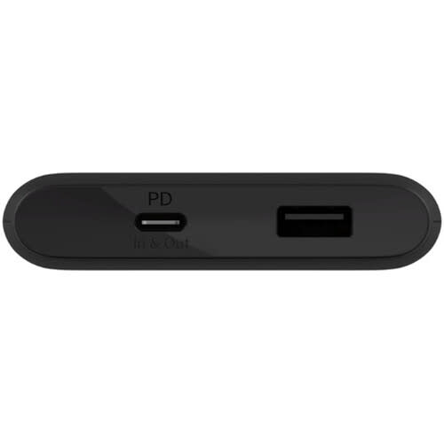 Belkin BOOST↑CHARGE™ Multi-Port Power Bank (1 x USB-C 18W/1 xUSB-A 12W) (10,000 mAh, Black) w/USB-C to USB-C cable