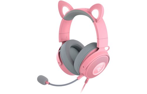 Razer Kraken Kitty Edition V2 Pro Wired RGB Headset w/ USB-A connection Quartz
