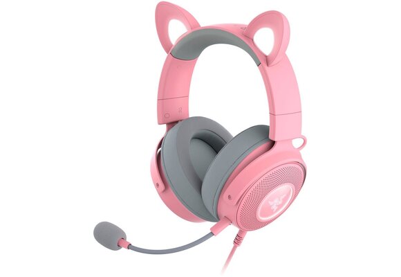 Razer Kraken Kitty Edition V2 Pro Wired RGB Headset w/ USB-A connection Quartz