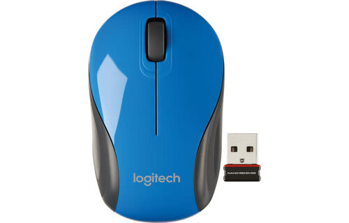 Logitech M187 Wireless Mouse - Blue (requires USB port)