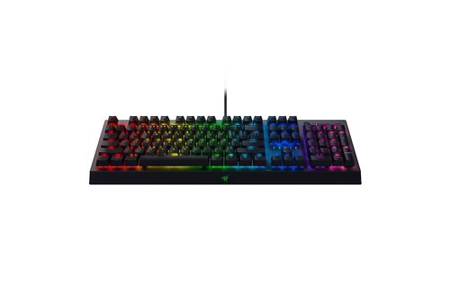 Razer BlackWidow V3 Full Sized Wired Keyboard - Yellow Linear Switch with RGB Backlighting - Black