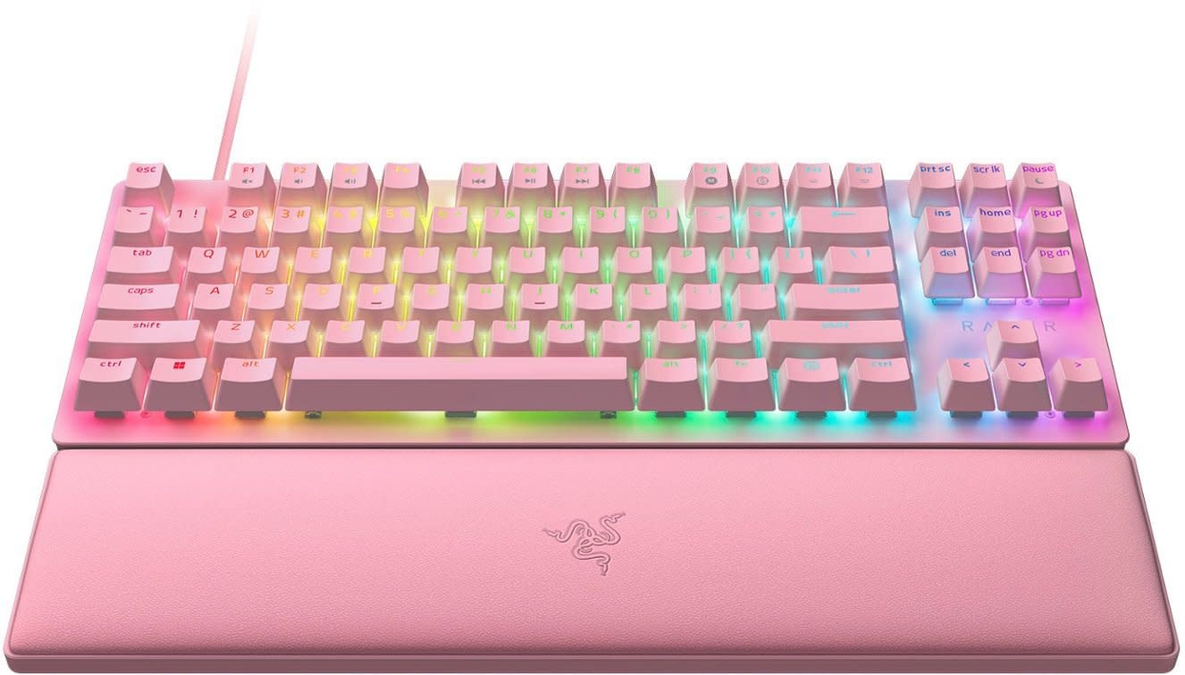 Razer Huntsman V2 Wired Tenkeyless Linear Optical Switch Keyboard with Chroma RCB Backlighting Quartz