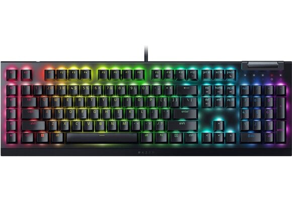 Razer - BlackWidow V4 X Full Size Wired Mechanical Yellow  Switch Gaming Keyboard with Chroma RGB - Black