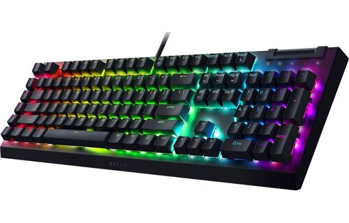 Razer - BlackWidow V4 X Full Size Wired Mechanical Yellow  Switch Gaming Keyboard with Chroma RGB - Black