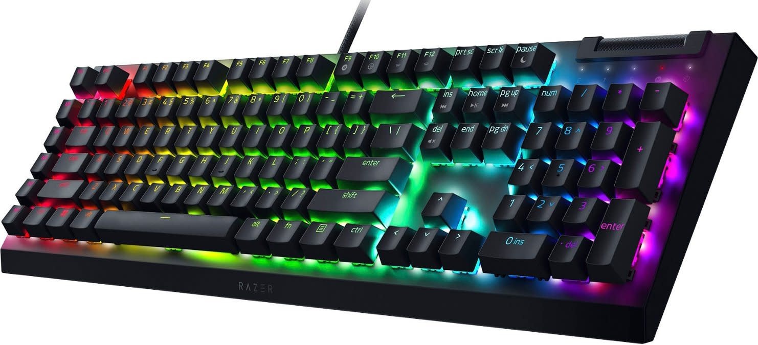 Razer - BlackWidow V4 X Full Size Wired Mechanical Yellow Razer - BlackWidow V4 X Full Size Wired Mechanical Yellow