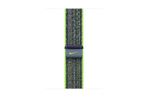 Apple Watch Band - 44/45/46/49mm Bright Green/Blue Nike Sport Loop (Fits 145-220mm wrists)