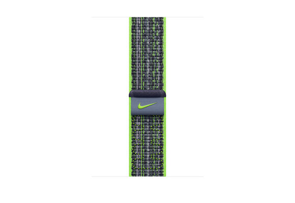 Apple Watch Band - 44/45/46/49mm Bright Green/Blue Nike Sport Loop (Fits 145-220mm wrists)