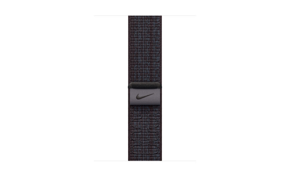 Apple Watch Band - 44/45/46/49mm Black/Blue Nike Sport Loop (Fits 145-220mm wrists)
