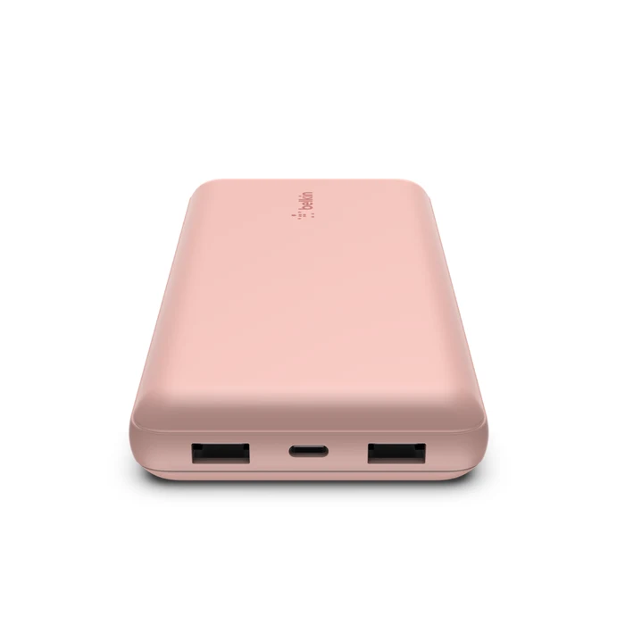 Belkin BOOST↑CHARGE™ USB-C /Dual USB-A PD Power Bank 20,000 mAh with USB-C to USB-A cable Rose Gold