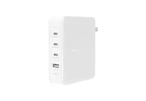 Belkin BOOST↑ CHARGE Pro 140w 4 Port GaN Wall Charger (3x USB-C, 1 x USB-A) White