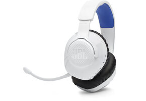 JBL Quantum 360P  Wireless Over Ear Gaming Headset Optimized for PSN 4/5 also compatible with PC/Mac/Switch White/Blue