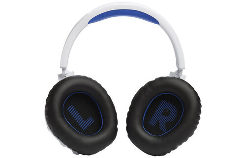 JBL Quantum 360P  Wireless Over Ear Gaming Headset Optimized for PSN 4/5 also compatible with PC/Mac/Switch White/Blue