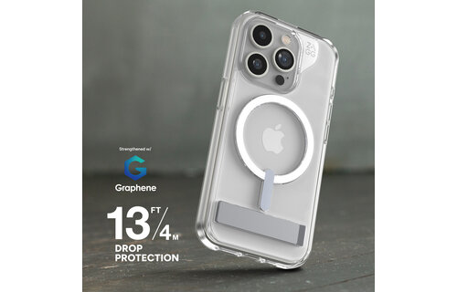 Gear4 Crystal Palace Snap Case w/ Kickstand with Magsafe for iPhone 15 Pro Max clear