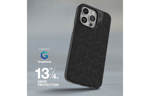 Gear4 London Snap Case with Magsafe for iPhone 15 Pro Max Gray Geo