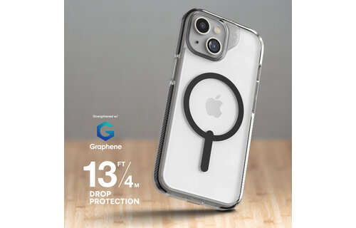 Gear4 Santa Cruz Snap Case with Magsafe for iPhone 15/14/13 Clear/Black