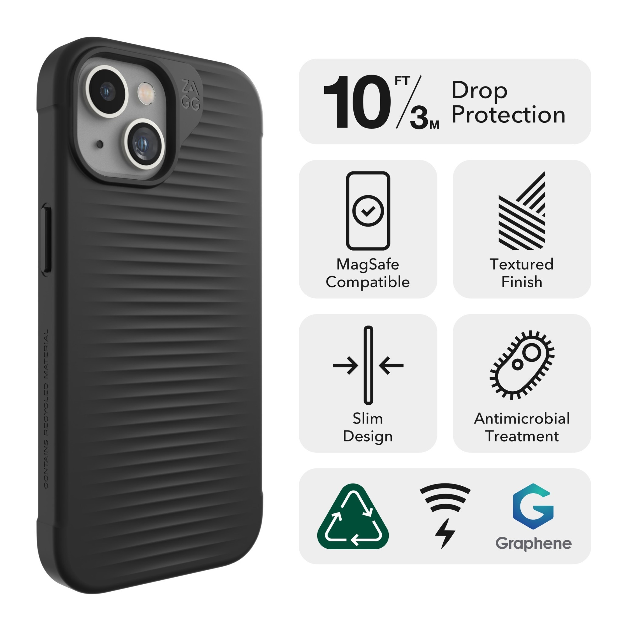 Gear4 Luxe Snap Case with Magsafe for iPhone 15 Pro Max Black