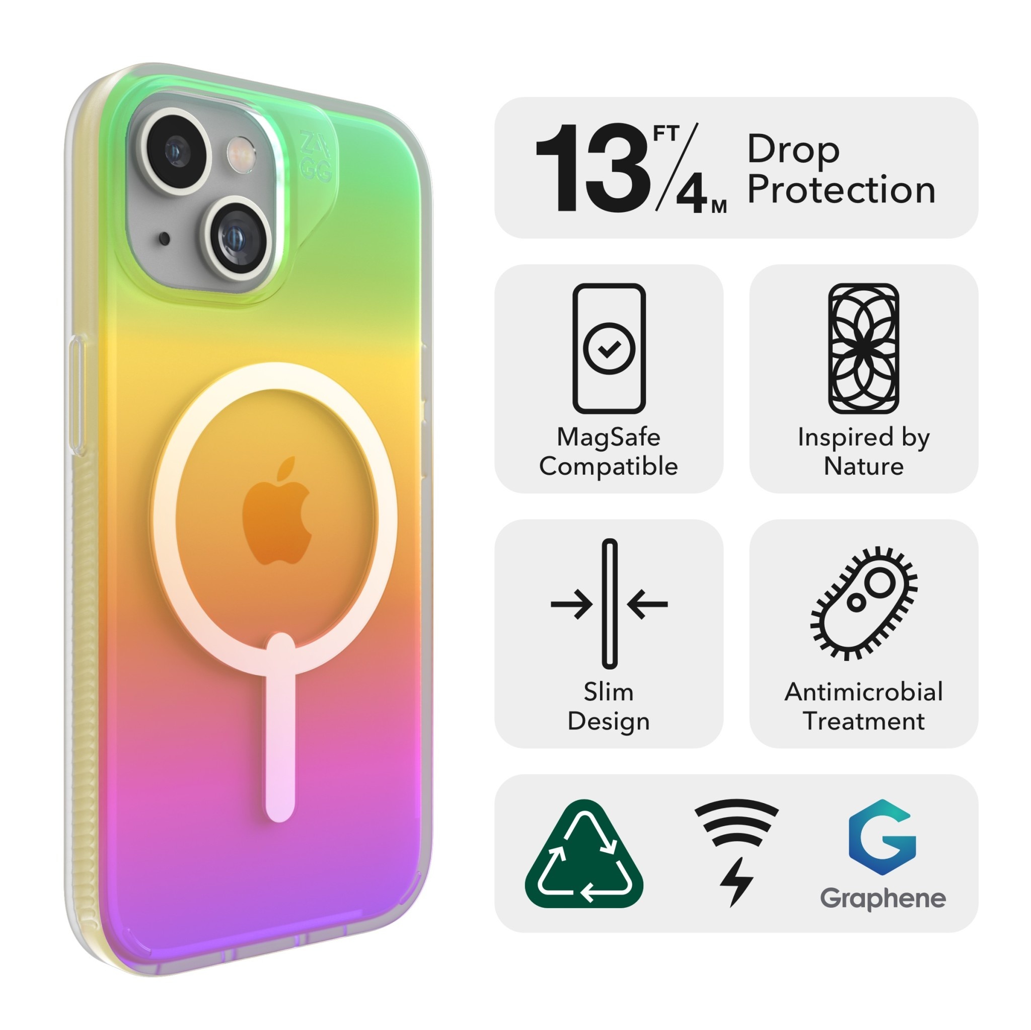 Gear4 Milan Snap Case with Magsafe for iPhone 15/14/13 Glacier