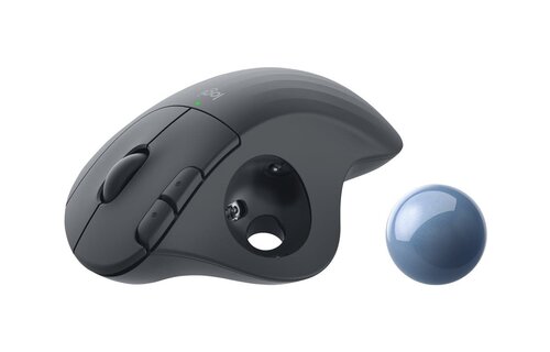 Logitech M575 Ergo Wireless Trackball Mouse Black For Business