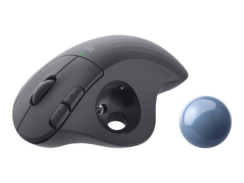 Logitech M575 Ergo Wireless Trackball Mouse Black For Business