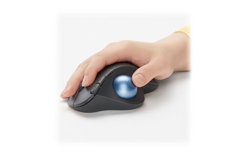 Logitech M575 Ergo Wireless Trackball Mouse Black For Business