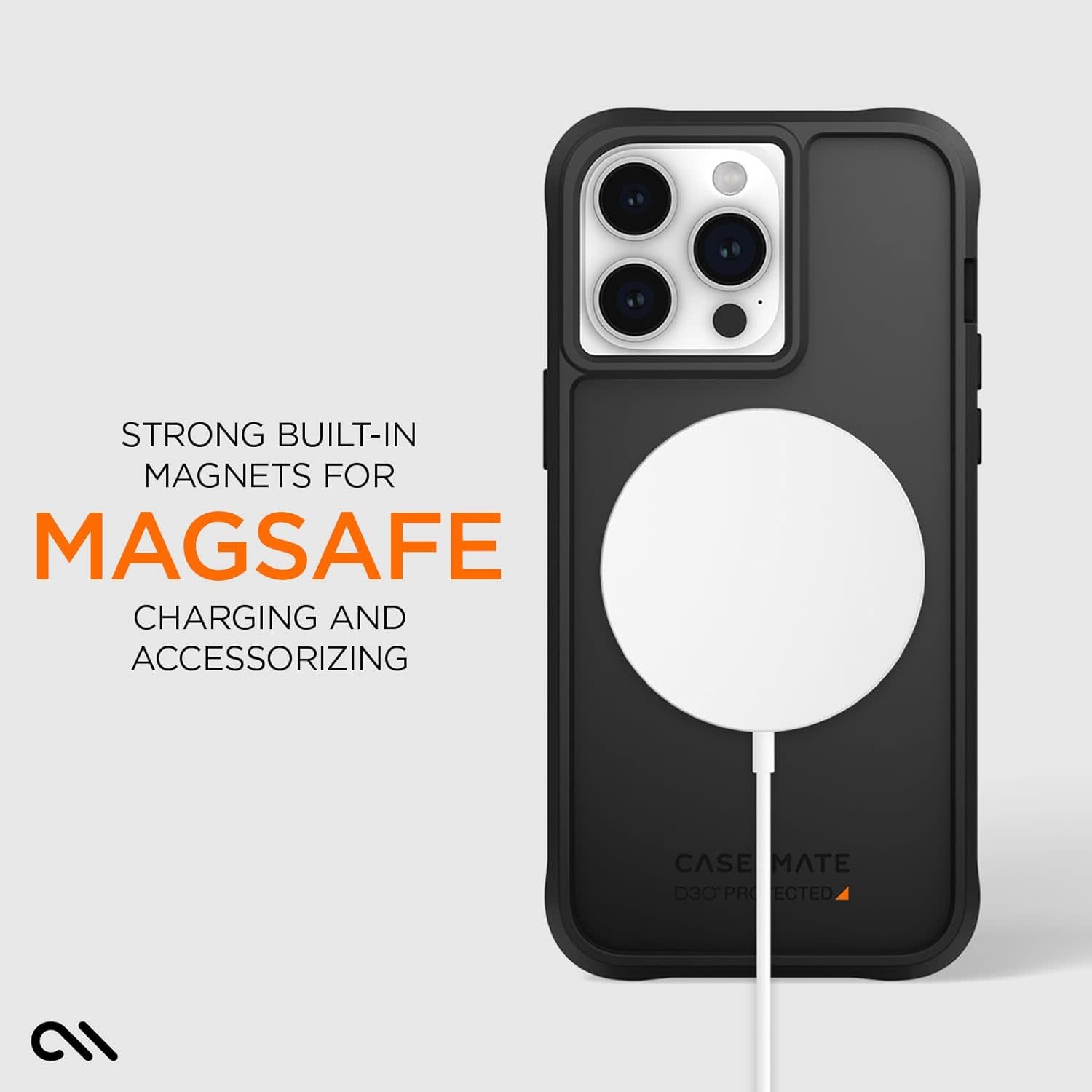 Case-Mate Ultra Tough D30 MagSafe Case for iPhone 15 Pro Max Black