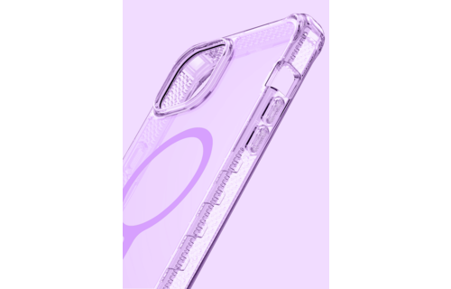 Itskins Supreme Clear Case for iPhone 15 - Little Purple/Light Purple Print