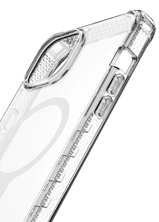 Itskins Supreme Clear Case for iPhone 15/14 - Transparent White Print